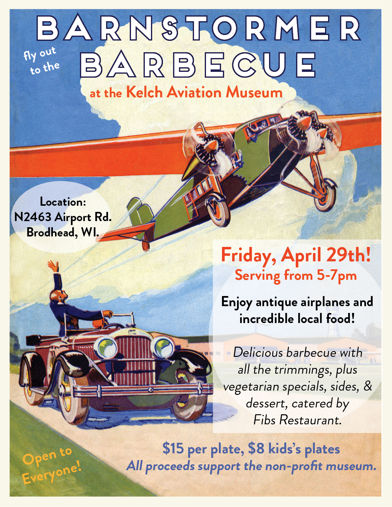 Barnstormer Barbecue April 29 Kelch Aviation Museum