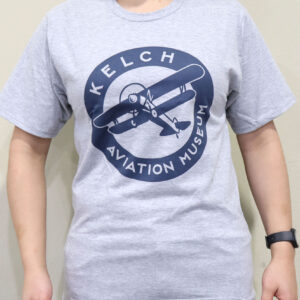 Kelch Museum T-Shirt (Grey with solid blue logo)